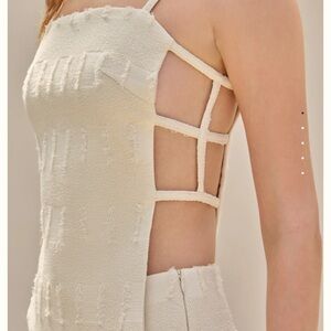 Cult Gaia Cream Textured Simone top